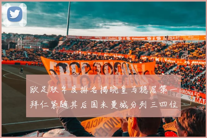 欧足联年度排名揭晓皇马稳居第一拜仁紧随其后国米曼城分列三四位